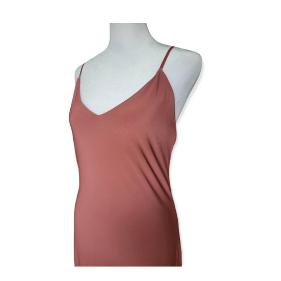NEW‎ Mind Code Women's Bodycon Slip Dress Size Large Mauve Brown - Picture 5 of 8